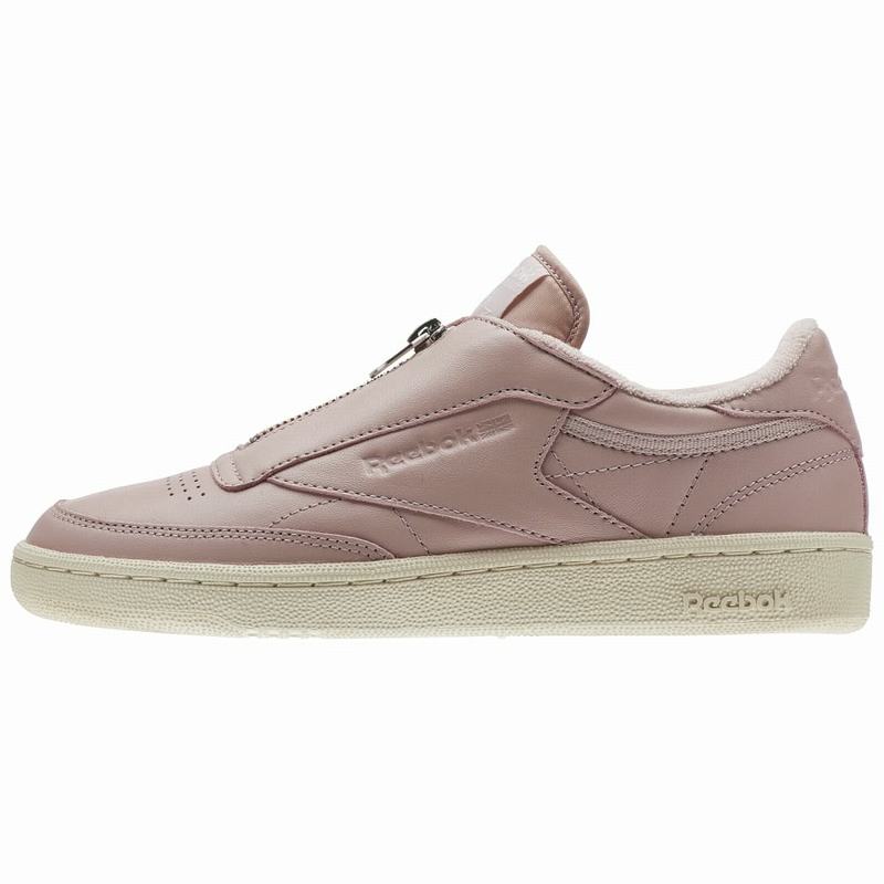 Tenisi Reebok Club C 85 Zip Dama Roz/Albi/Argintii Romania VR6006BT